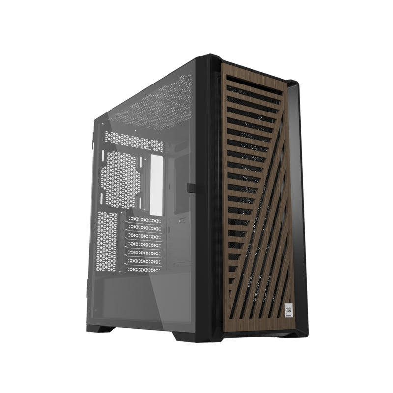 Caja Artisan Noble Negro Con Frontal De Madera