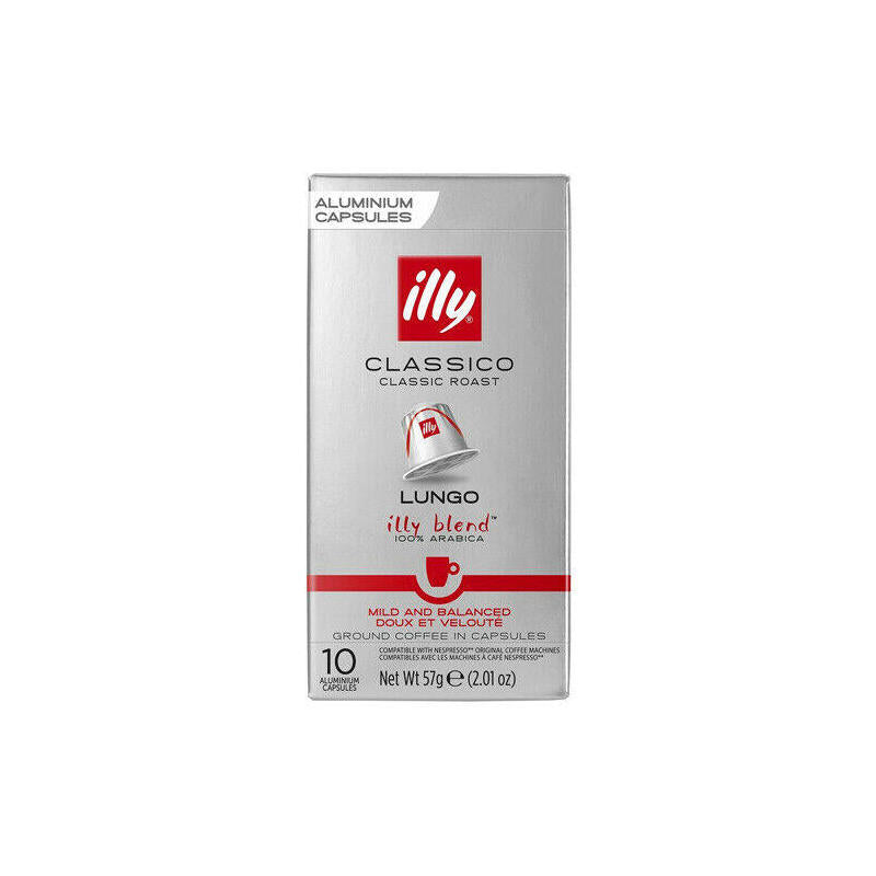 Caja De 10 Cápsulas De Café Illy Nespresso Lungo Classico