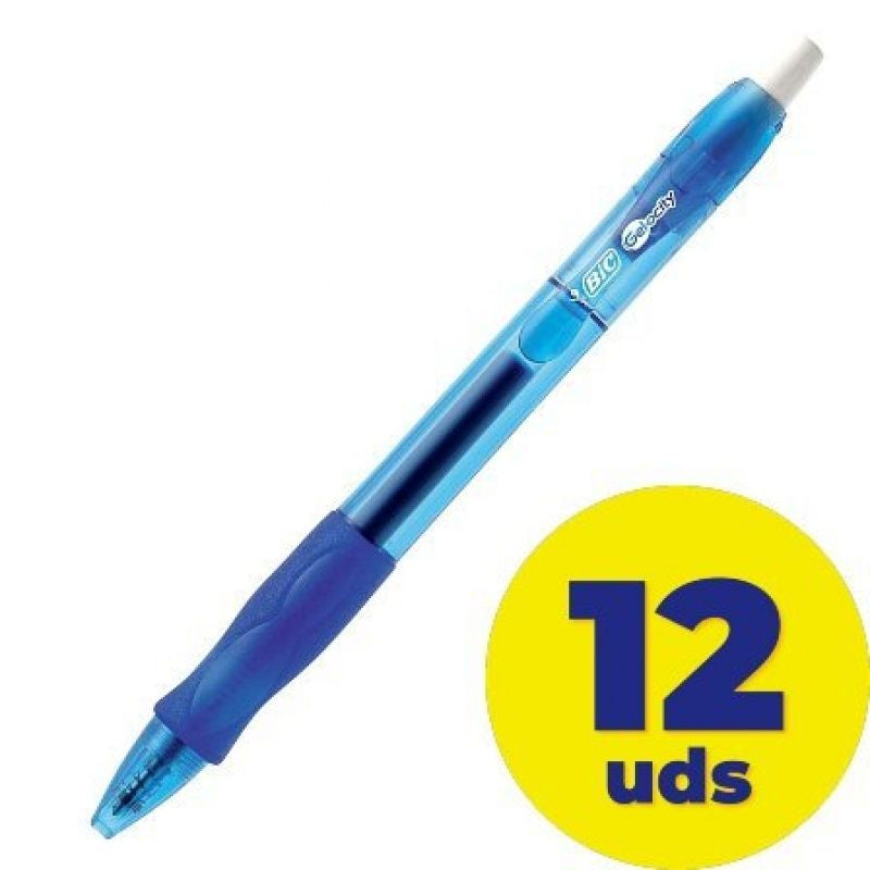 Caja De Bolígrafos De Tinta De Gel Bic Gelocity 526274 12 Unidades Azules