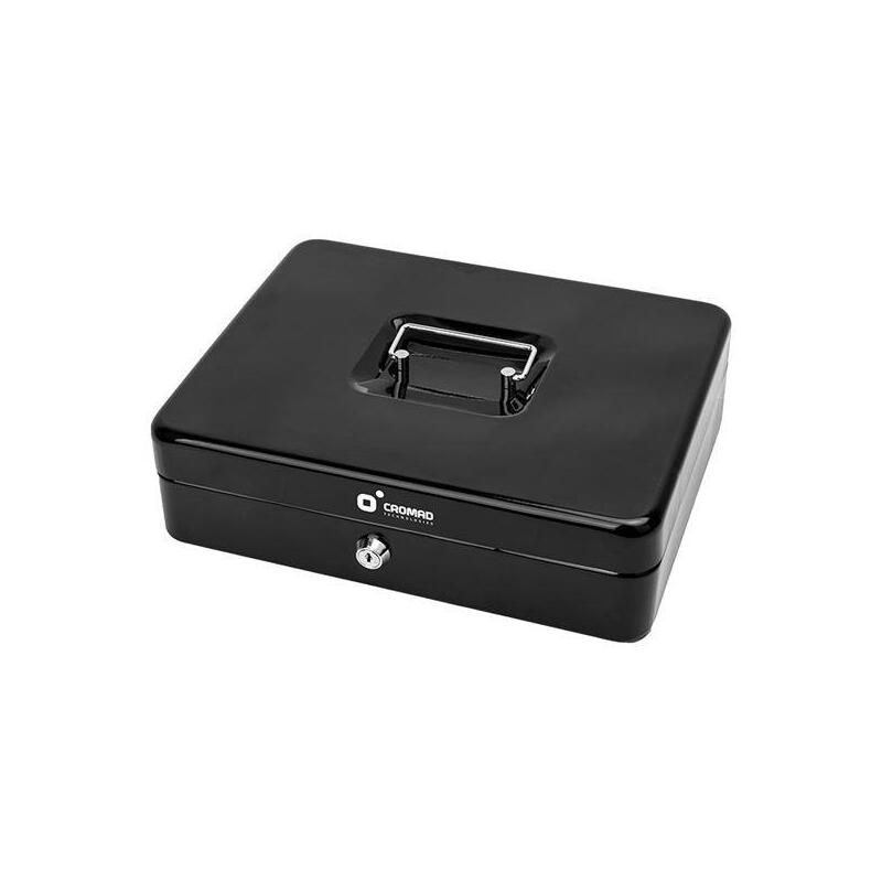 Caja De Caudales Cromad Cr1226 Metalica - Cerradura De Llave - 5 Compartimentos - Asa De Transporte - 90x300x240mm