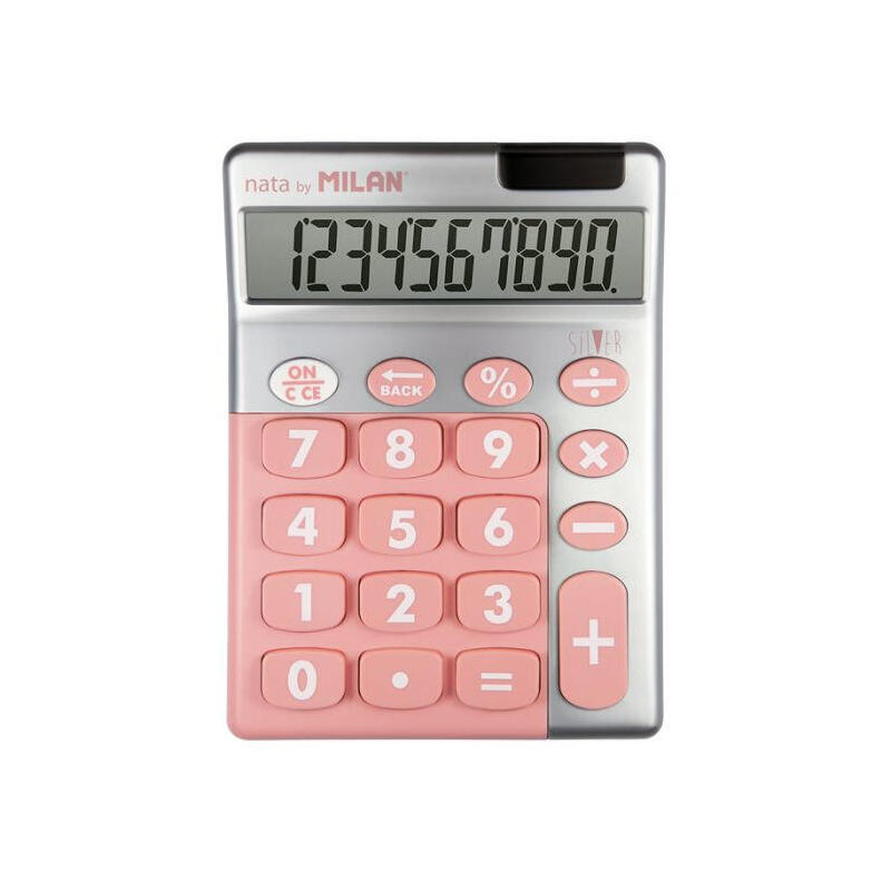Caja Expositora 6 Calculadoras Silver 10 Dígitos Milan