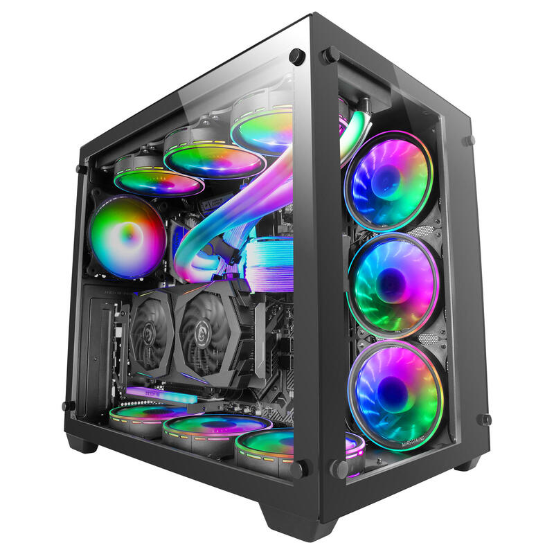 Caja Gaming Torre Mars Gaming Mcv3 Negra
