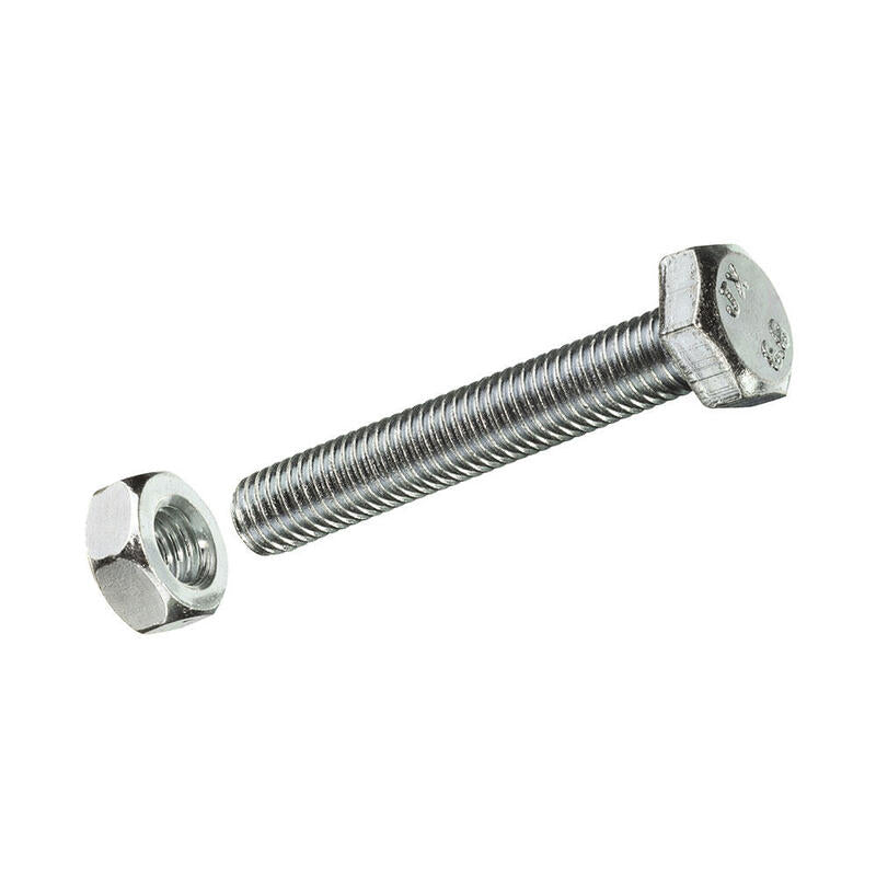 Caja L 10 Unid. Tornillo Metrica Cab Hex+Tuerca Cinc M 10x60mm Fadix