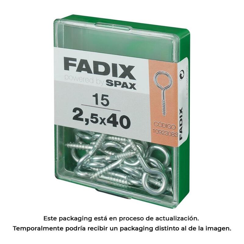 Caja M 15 Unid. Hembrilla Cerrada Cinc 2,5x40mm Fadix