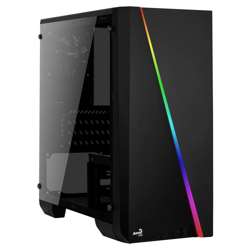 Caja Pc Aerocool Black Micro-Atx Cylon Frontanl Elegante Con Linea De Iluminacion Rgb Lateral Transluciodo Acrilico Lector Sd Y Microsd 198(W)X459(H)X413(D)