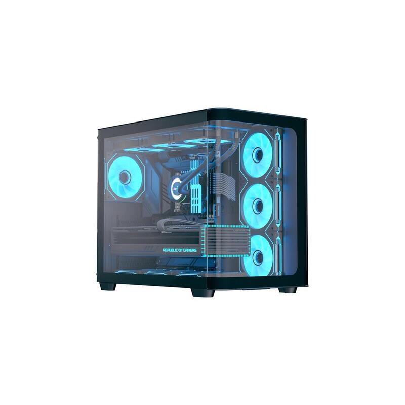 Caja Pc Aerocool P500c-G-Bk-V1 Negra, Vidrio Templado X 3 Accm-Pn01043.11