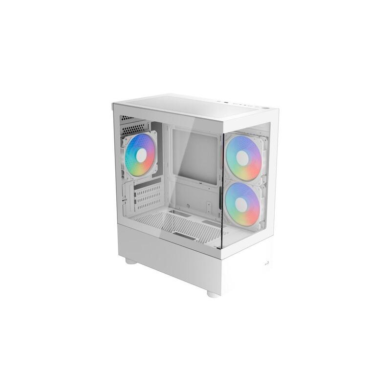 Caja Pc Aerocool Viewport Mini V2 Argb Vidrio Templado X 2 Accm-Es09133.21 Blanca