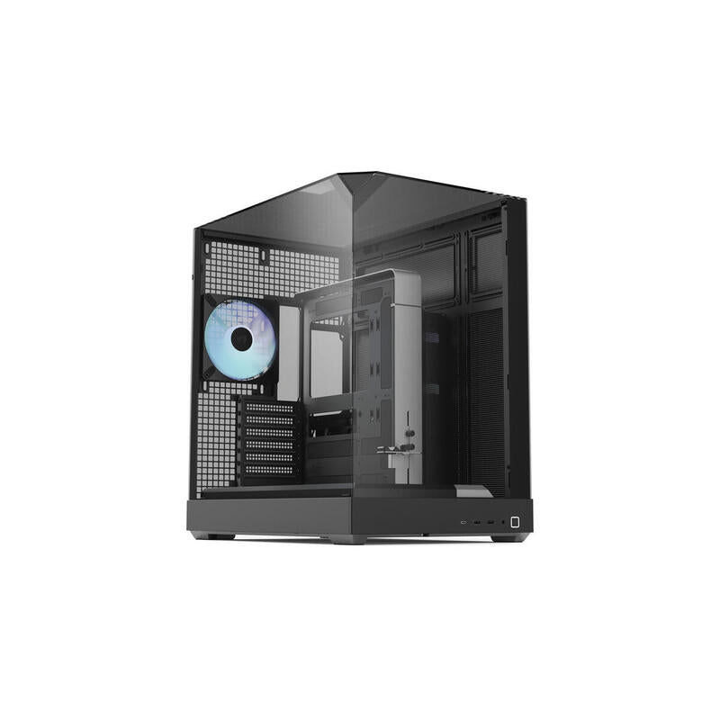 Caja Pc Apnx V2, Torre Vidrio Templado X 3 Apcm-Vi02143.11 Negra