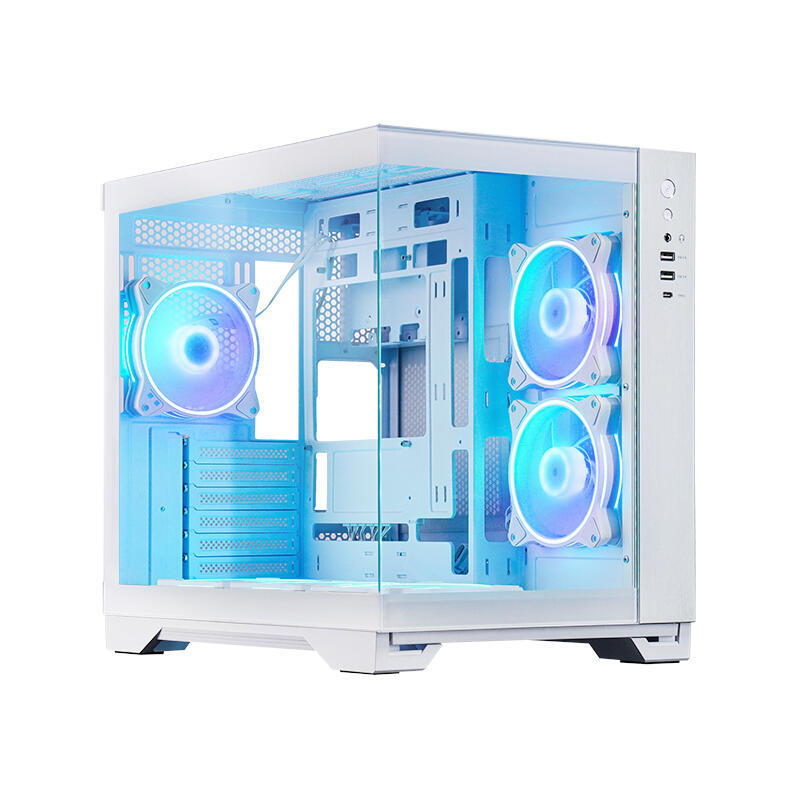 Caja Pc Chieftec Gm-30w-Tg-Op Cubo Blanco