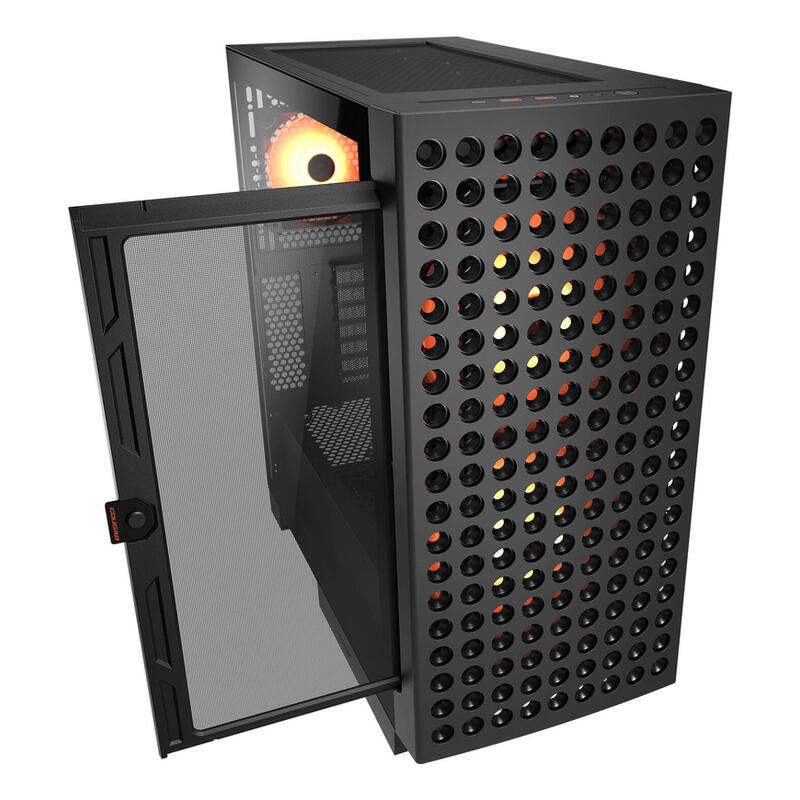 Caja Pc Cougar Semitorre Airface Eco Rgb Negro