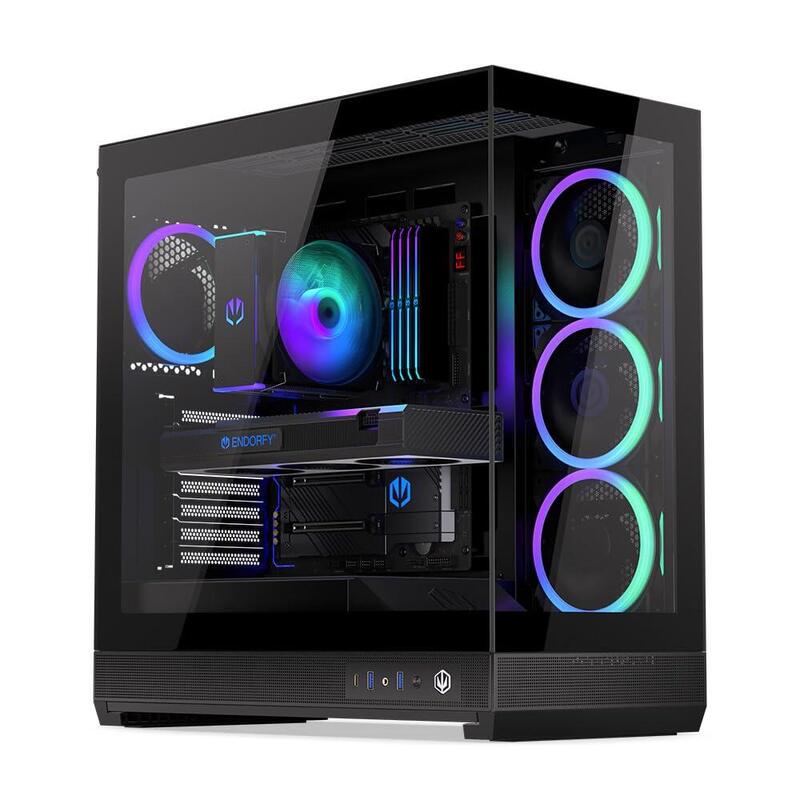 Caja Pc Endorfy Fishtank 6000 Corona (Negro, Tempered Glass X 2) Ey2a025