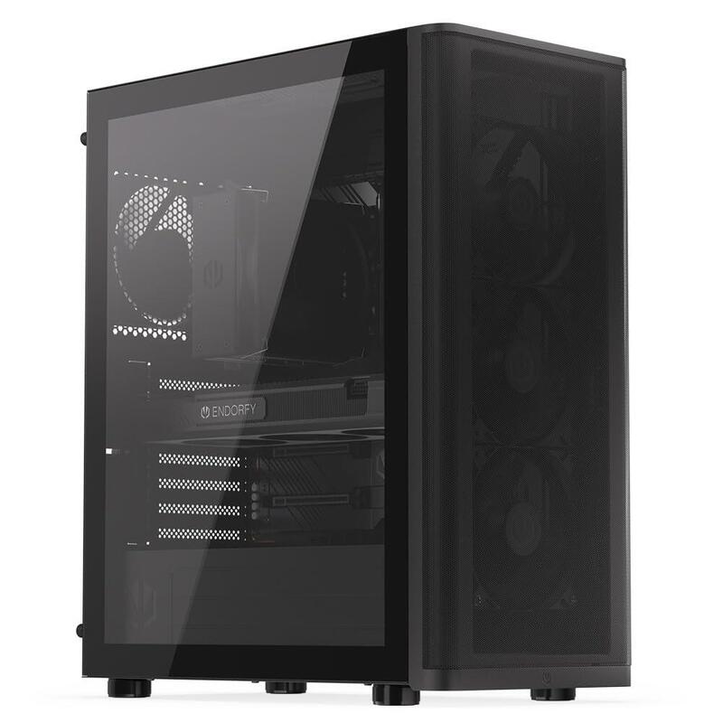 Caja Pc Endorfy Ventum 400 Air (Negro, Tempered Glass) Ey2a024
