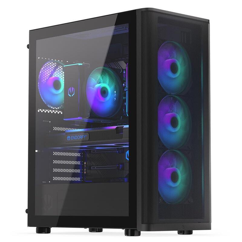 Caja Pc Endorfy Ventum 400 Argb (Negro, Tempered Glass) Ey2a023