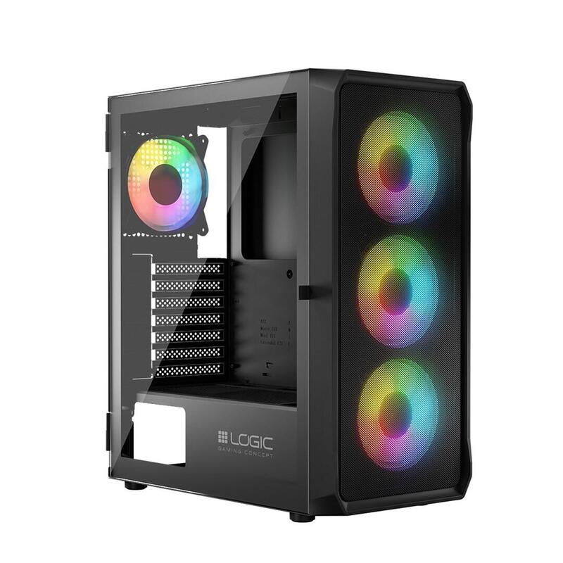 Caja Pc Logic Portos Argb Minidi Usb 3.0 Negro