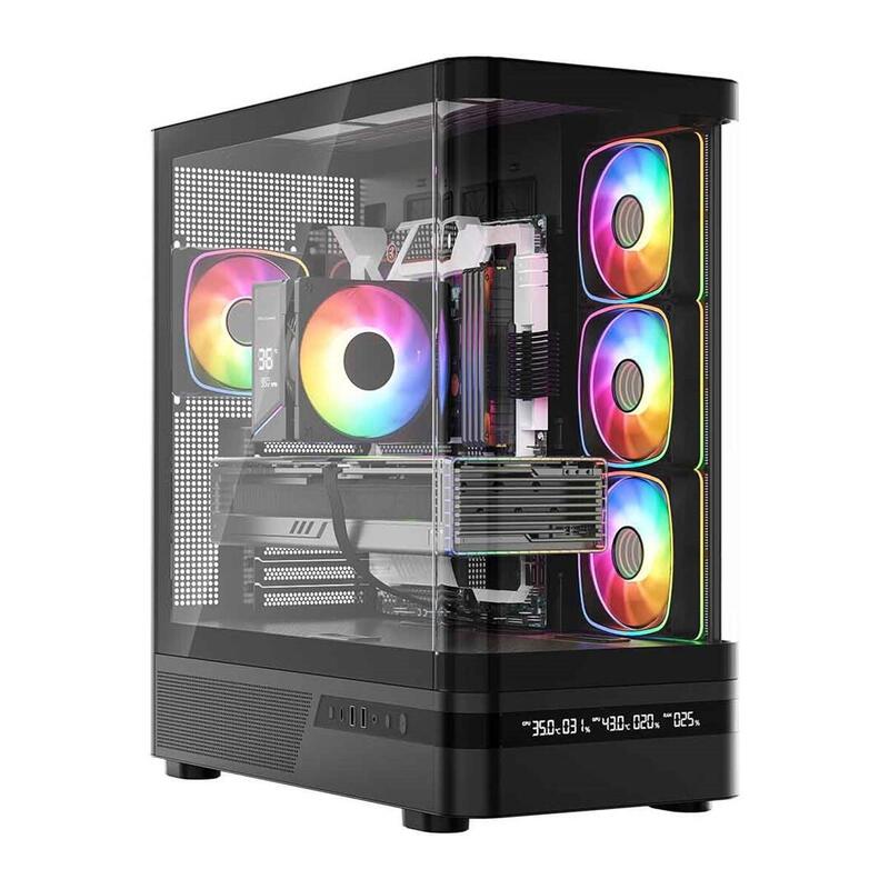 Caja Pc Modecom Volcano Aq200 Argb Midi Negro