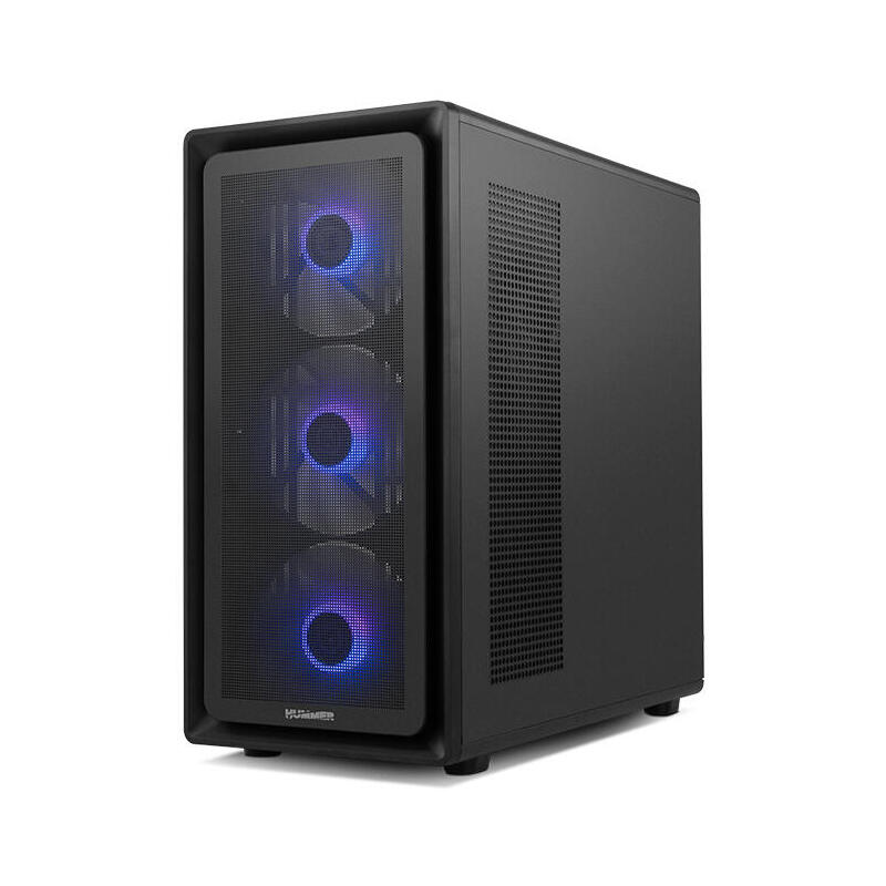 Caja Pc Nox Semitorre Hyperflow Hummer Aero Argb Negro Usb 3.0 Type C