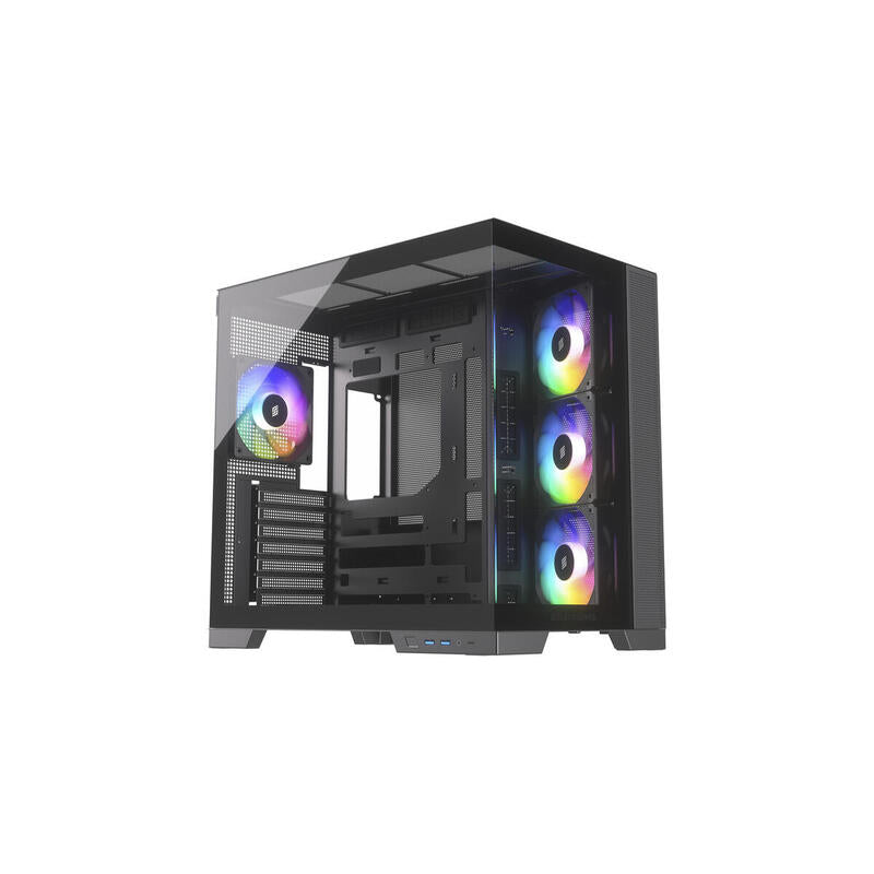Caja Pc Silentware View A-Rgb Negra, Vidrio Templado X2 Viewblack