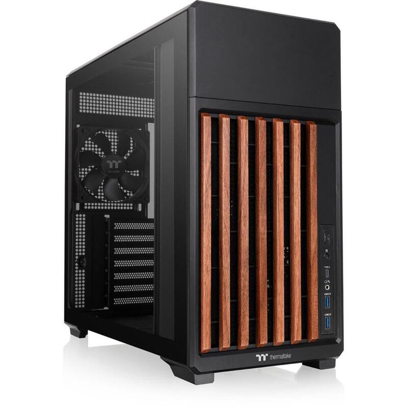 Caja Pc Thermaltake Tr300 Ws Black Tempered Glass Power Extension Cord 120mm Fan