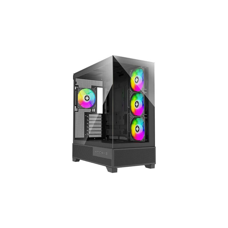 Caja Pc Xilence Flare X909.Argb, Negra, Vidrio Templado X 2 Xg179