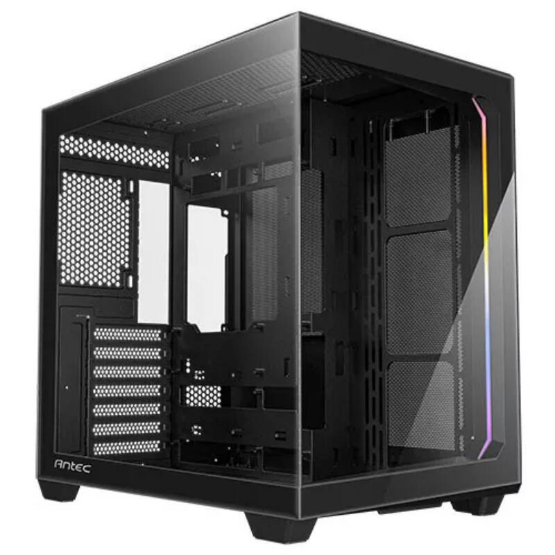 Caja Semitorre Atx C5 Negro Antec Int:1x3.5,2x2.5/ 2xusb3.0, 1xusb3.2 Tipo C/ Audio In/Out/ Panel De Cristal Templado/ Sin Ventiladores