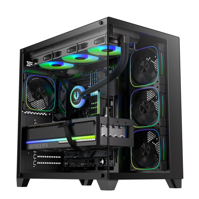 Caja Semitorre Atx Colii F-Rgb Negro Bitfenix Mid-Tower / Gpu 410 Mm / Disipador 160 Mm / Bahías 1×3.5' + 1×2.5'/ Usb 2.0 X 1, Usb 3.0 X 2
