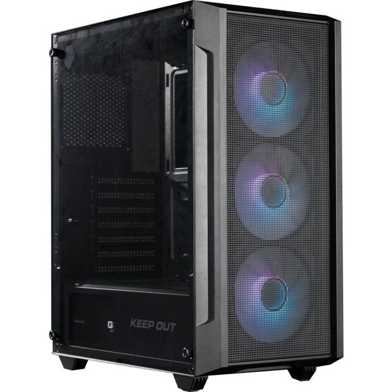 Caja Semitorre Atx Xc-200 Mesh Argb Keepout Bahías Int.: 1x3.5'', 2x2.5'' / Usb: 1xusb 3.0, 2xusb 2.0 / Audio: In/Out