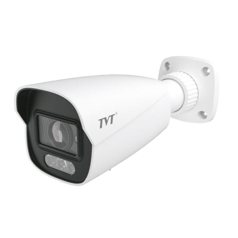Cámara Bullet Ip 4mp 2.8~12 Mm Iluminación Dual Luz Blanca Ir40 E/S Audio Y Alarma Mic Altavoz Ip67 Full Color 24/7