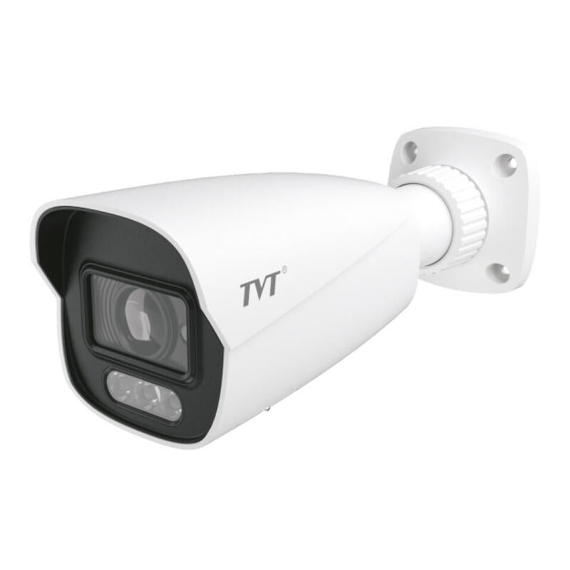 Cámara Bullet Ip 4mp Motorizada 2.8~12 Mm Iluminación Dual Luz Blanca Ir40 Wdr120 Audio Mic Ip67 Tvt