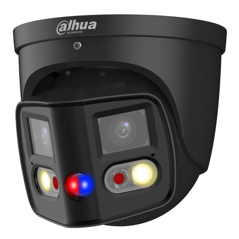Camara Dahua Ipc-Pdw3849-A180-As-Pv-B Domo Ip H265 2x4m Tioc Dual-Lens Splicing Full Color Wdr Starlight Led25m/Ir20m 2.8mm Ip67 Poe Sd Audio Mic E/S Ai