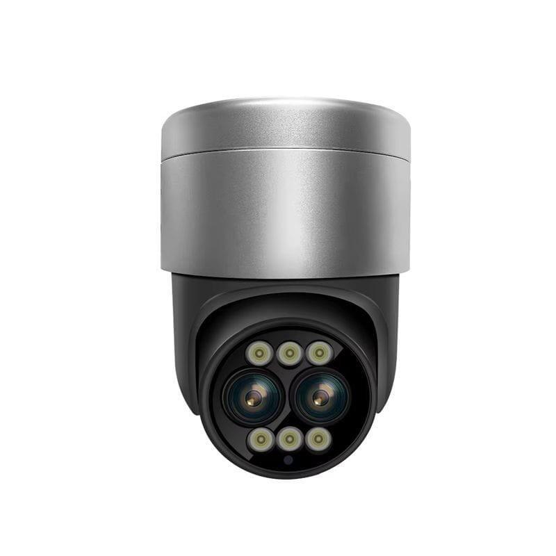 Cámara De Seguridad Ip Escam G03 4+4 Mp Lente Dual Ptz Zoom 8x Wifi Gris