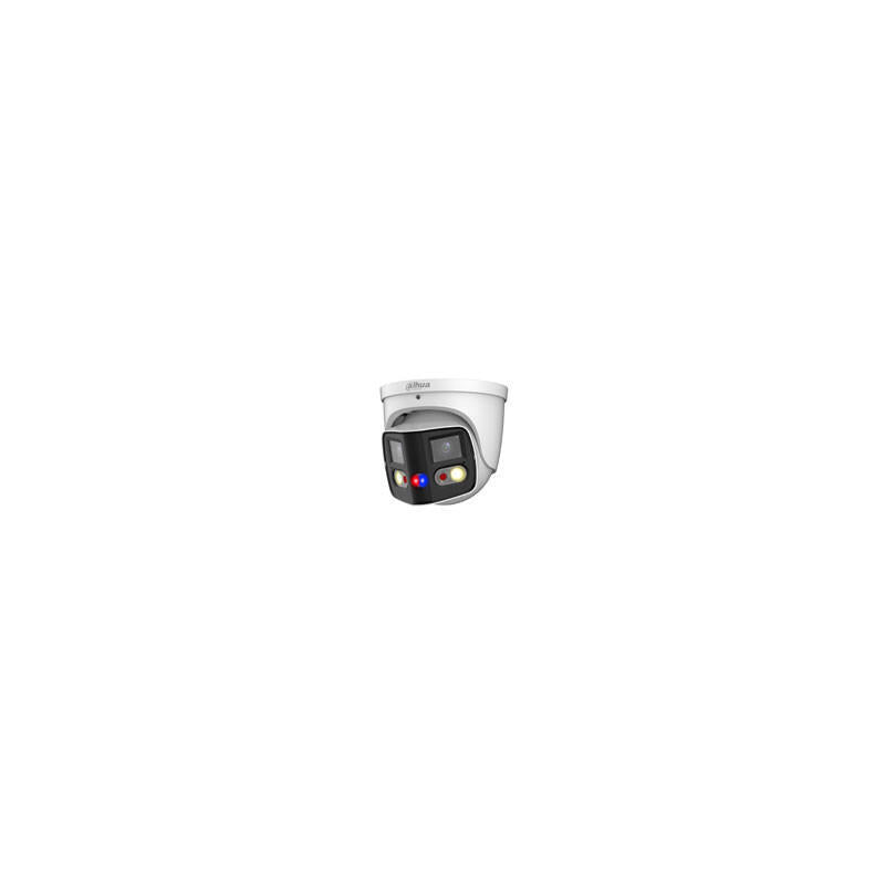 Cámara Ip Domo (Dh-Ipc-Pdw3849p-A180-E2-As-Pv-0280b) Dahua Panorámica Tioc Duo Wdr Wizsense 2x4mp Led Ir & Luz Cálida Ip67 Alarma Sonido / Luz Azul&Roja 2.8mm Poe