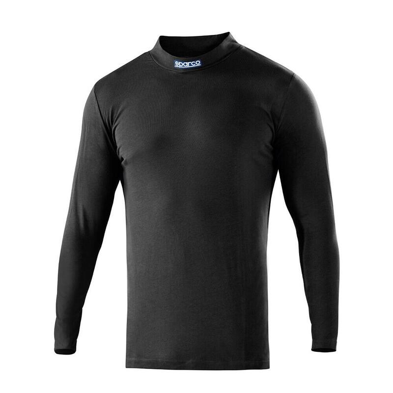 Camiseta De Manga Larga Y Cuello Perkins, Negra, B-Rookie, Talla Xl