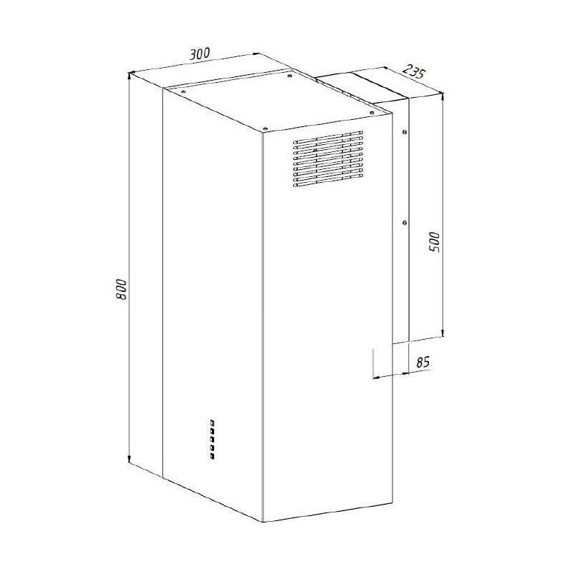 Campana Extractora Akpo Wk-12 Carmen Blanco Semimate T800 Lineal Led