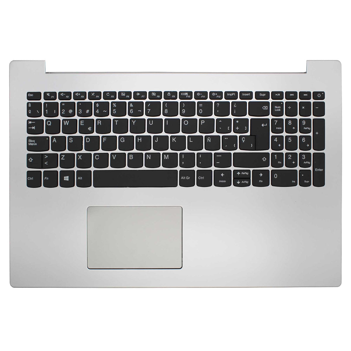 Carcasa Superior Con Teclado Para Portátil Lenovo Ideapad 320-15Iap 320-15Ikb 320-15Is Plata