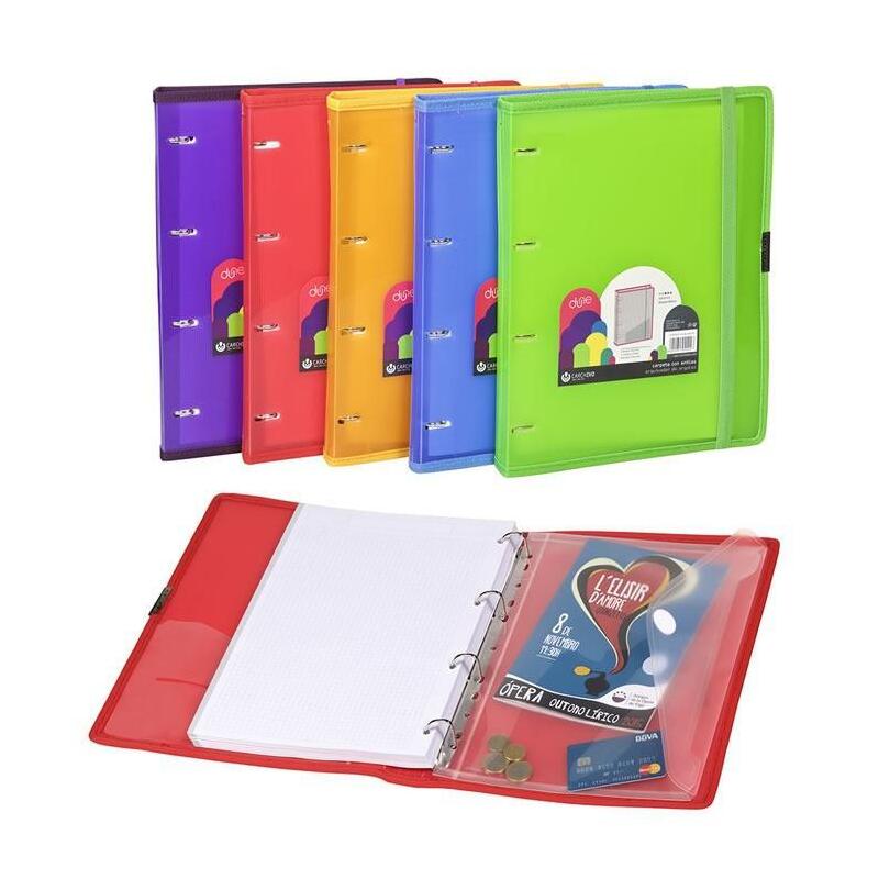 Carchivo Carpeta 4 Anillas 20mm Carpeblock Dune Pp 120 Hojas Con Goma A4 Naranja