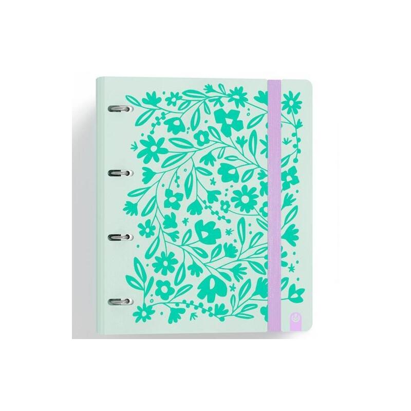 Carchivo Carpeta Anillas 4x35mm Carpeblock 360 C/Recambio 100h 90gr 4 Separadores Pp Rígido Foam Verde Pastel
