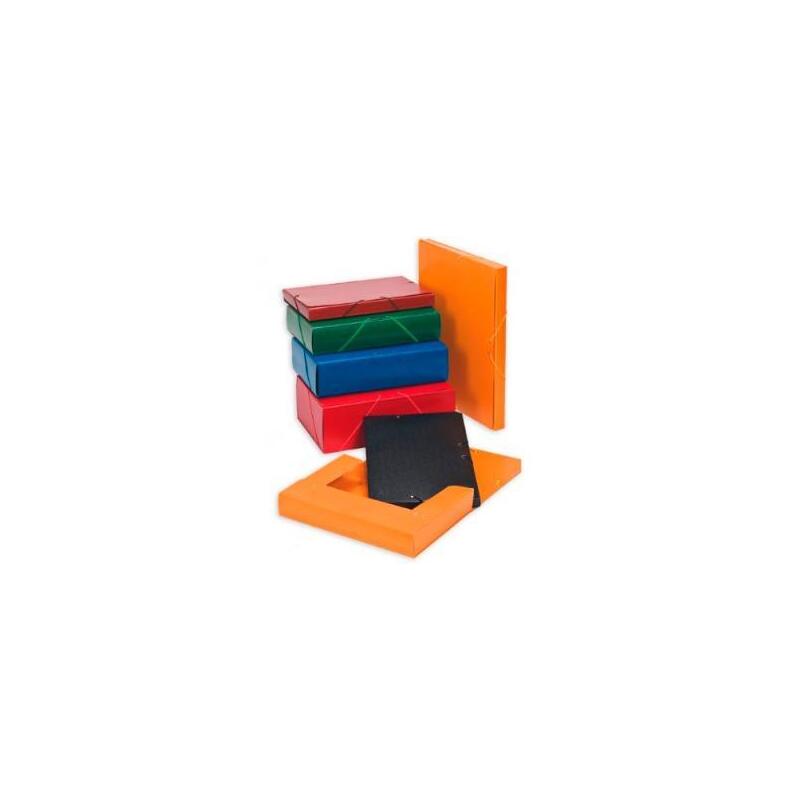 Carchivo Carpeta De Proyectos 7cm Montada Cartón Compacto Pintado Brillo Con Gomas Folio Negro
