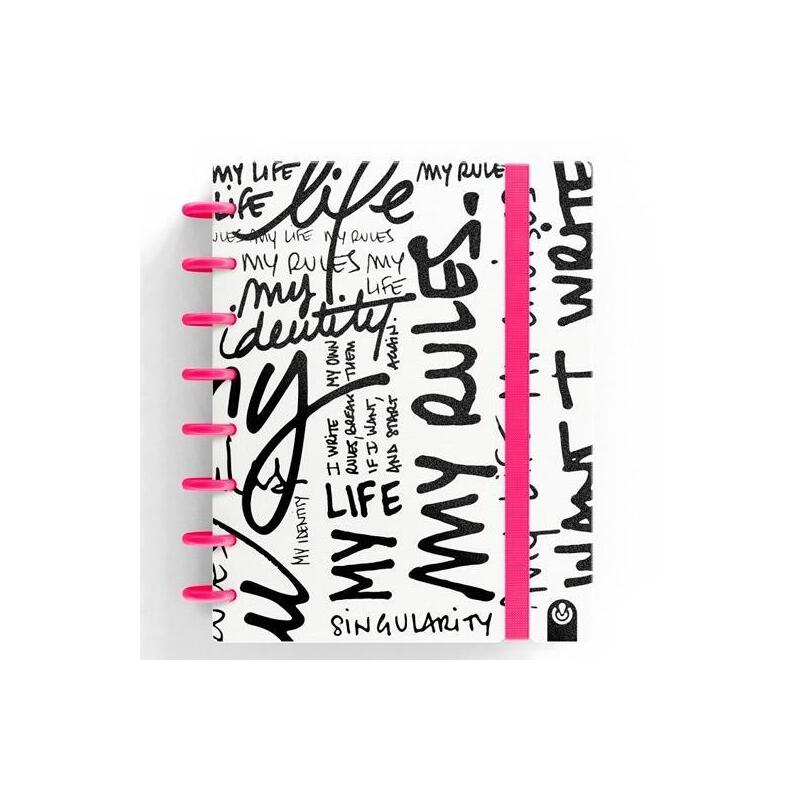 Carchivo Cuaderno Ingeniox Edit My Life A5 80h 100gr Rayas Rosa Neón