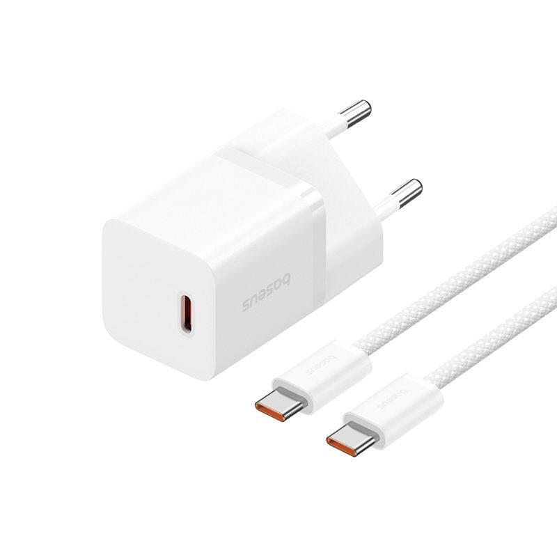 Cargador Baseus P10110902213-01 De Red Usb-C Gan5 Mini 30w Blanco