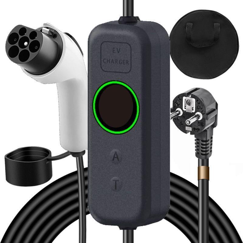 Cargador De Coche Eléctrico Ev 16a/3.5kw/10m Con Cabezal De Enchufe