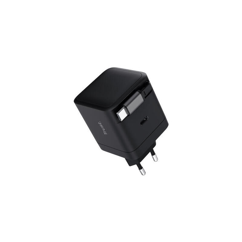 Cargador De Pared Trust Maxo 65w 1xusb Tipo-C Incluye Cable Usb Tipo-C Retráctil 65w