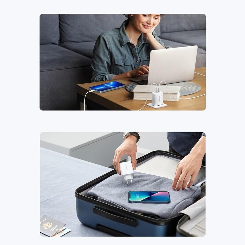 Ugreen Cd275, 2x Usb-C, 1x Usb, 65w Biala