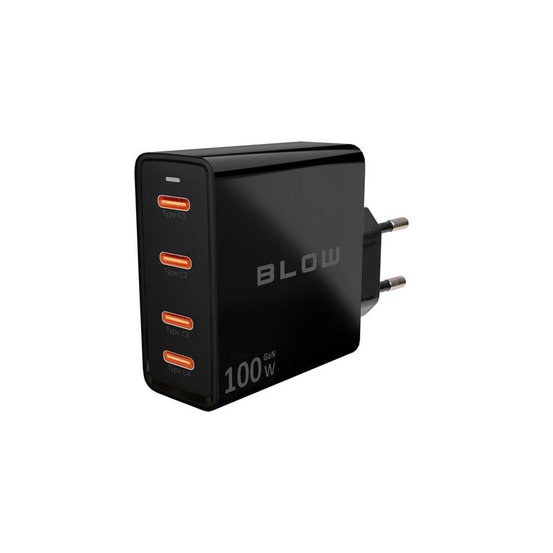 Cargador De Pared Usb-Cx4 Pd 100w Gan Negro