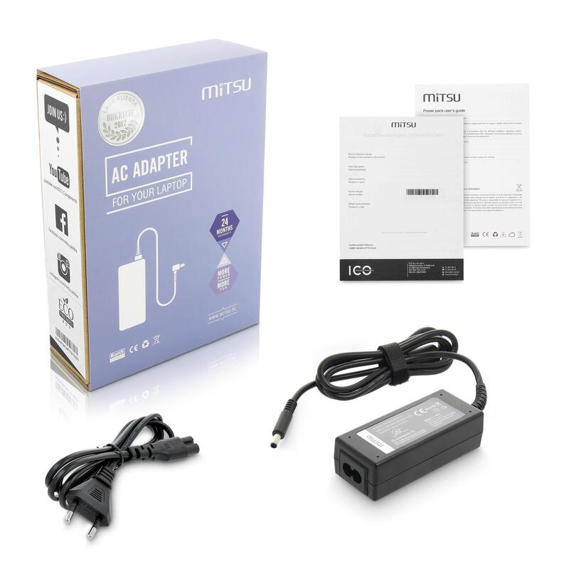 Cargador De Portatil Mitsu 19.5v 2.31a (4.5x3.0 Pin) - Dell