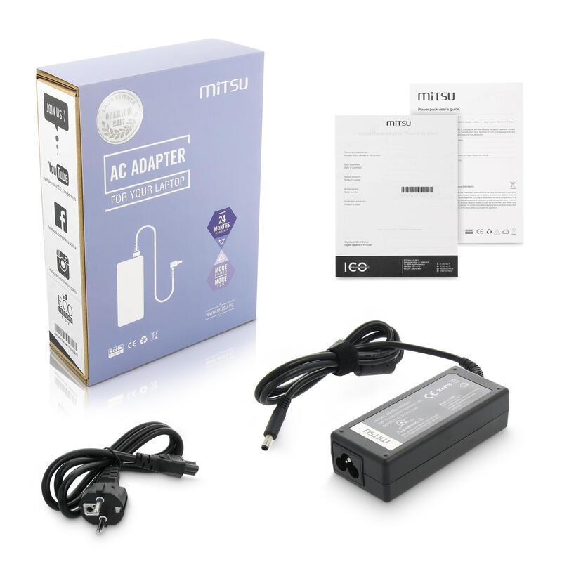 Cargador De Portatil Mitsu 19.5v 3.34a (4.5x3.0 Pin) - Dell