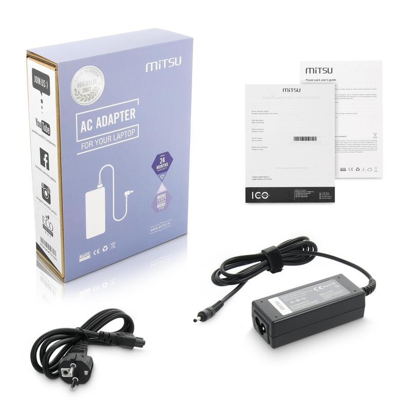 Cargador De Portátil Mitsu 19v 2.37a 3.0x1.1 - Asus Acer