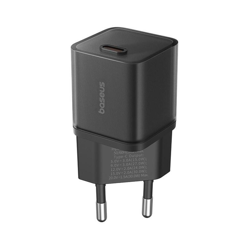 Cargador De Red Baseus Gan5s P10162504113-00 30w Negro