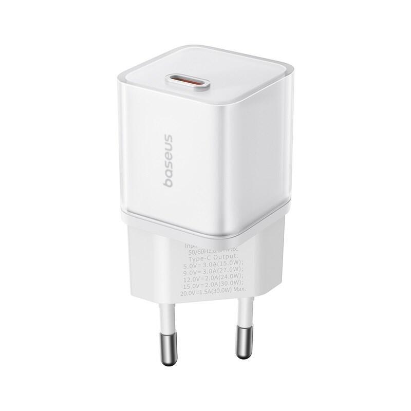 Cargador De Red Baseus Gan5s P10162504213-00 30w Blanco