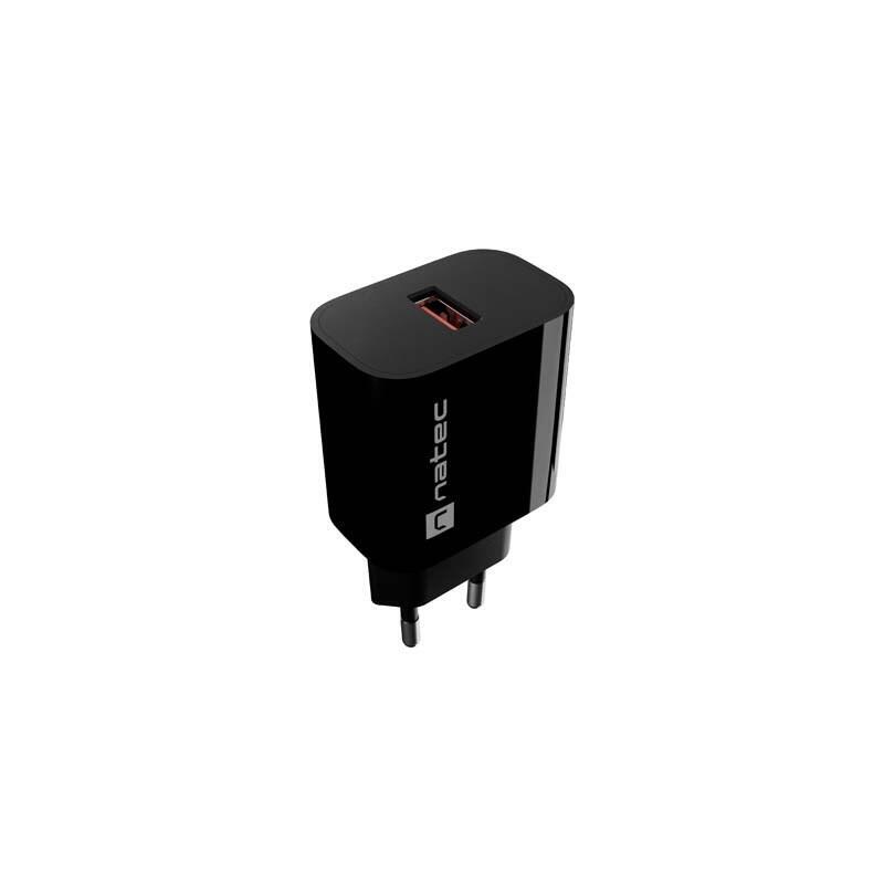 Cargador De Red Natec Ribera 1x Usb-A 18w Negro