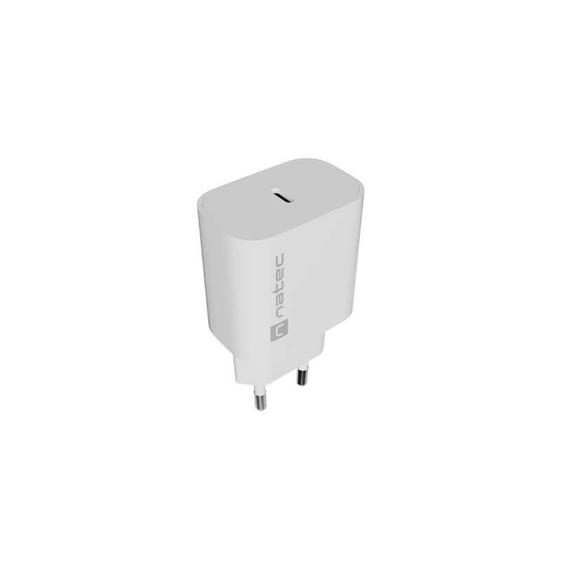 Cargador De Red Natec Ribera 1x Usb-C 20w Blanco